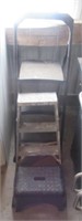 Step stool and (2) small ladders.