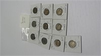 10 Assorted Buffalo Nickels worth $1.75 each
