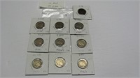 10 Assorted Buffalo Nickels worth $2.00 each