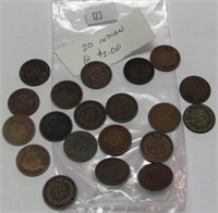 20 Assorted Indian Head Pennies worth $2 each