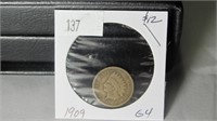1909 Indian Head Penny - G4 Condition