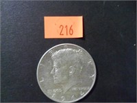 1964  D 90% Silver JFK Half Dollar= AU