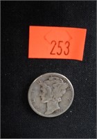 1939 Mercury Siver Dime - VG8