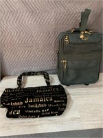 Small carry-on suitcase, Jamaica shopping bag