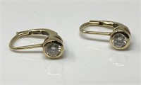 Gold Diamond Earrings.
