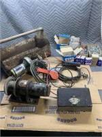Miscellaneous winches for parts, metal tool box,