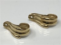 Pair Of 14 Kt. Gold Earring Enhancers.