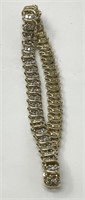 10 Kt. Gold Tennis Style Diamond Link Bracelet.