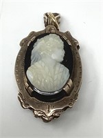 Vintage Cameo Pendant, Double-Sided.