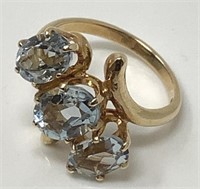 14 Kt. Gold Aquamarine Ring.