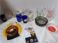 Assorted Shot glasses, ash trays, & Corona items