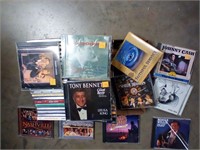 Flat of assorted music CDs