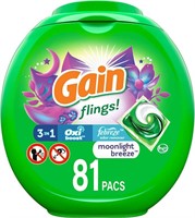 Gain Flings Laundry Detergent Soap Pods, 81 Count