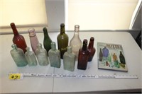 Box of Glass Bottles W/ Collecting Book