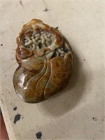 Brown jade carving