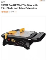 Tile Wet Saw with Extension Table