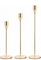 SUJUN Pink Gold Candle Holders Set of 12 for