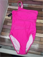 New women’s one piece hot pink swimsuit, size