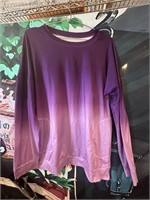 Women’s ombré purple long sleeve shirt with