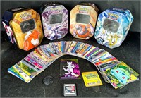 POKEMON DS PEARL VIDEO GAME,  TINS & CARDS