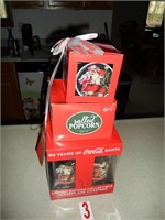 90 years of coca cola santa glasses and coasters