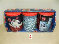 Set of 3 empty Coca Cola tins