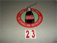 Coca Cola sign 7.5 inches in diameter