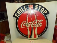 Coke Plastic Sign - 28 inches in diameter