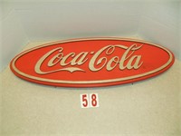 28 x 10 inch wood coke sign