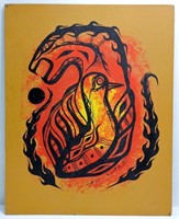 Noah Sainnawap Aboriginal Acrylic & Oil Painting