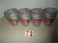 Set of 4 plastic cups