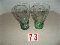 Set of 2 Green Glasses