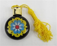 Vintage Hand Painted Round Scent Bottle 1.5"