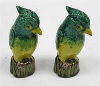 Vintage Parrot Ceramic Salt & Pepper Shakers 3"