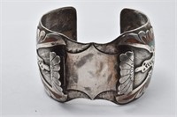 Navajo Sterling Cuff Signed by William Singer
