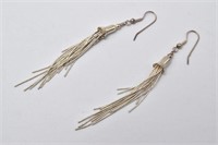 Sterling Silver Multistrand Dangle Earrings