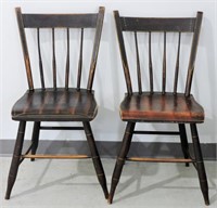 Pair of Antique Wood Accent Chairs