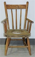 Antique Child's Commode Chair