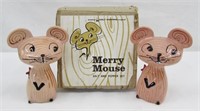 Vintage 1959 Holt Howard Merry Mouse Shakers 4"