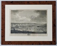 Framed Etching Town & Harbour of Halifax NS