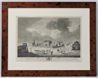 Framed Etching Governor's House & St. Mather's