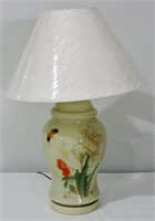 Vintage Oriental Handpainted Table Lamp 25"