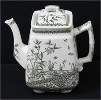 Vintage Handpainted Tea Pot w Lid 8.5"