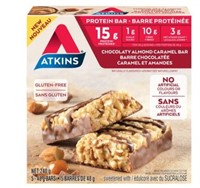 Atkins Chocolaty Almond Caramel Protein Bar 240g