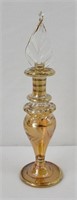 Vintage Large Egyptian Glass Scent Bottle 4.5"