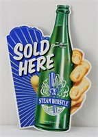 Steam Whistle Metal Sign