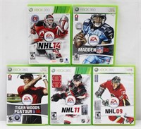 5pc XBOX 360 Assorted EA Sport Games