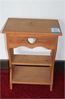 WOODEN HEART SHAPED TABLE