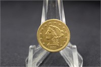 1865-S $2.5 Pre-33 Gold Coin 0% Buyer Premium