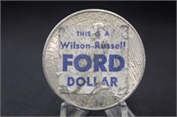 1922 Peace Dollar "Wilson-Russell FORD"